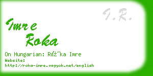 imre roka business card